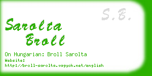 sarolta broll business card